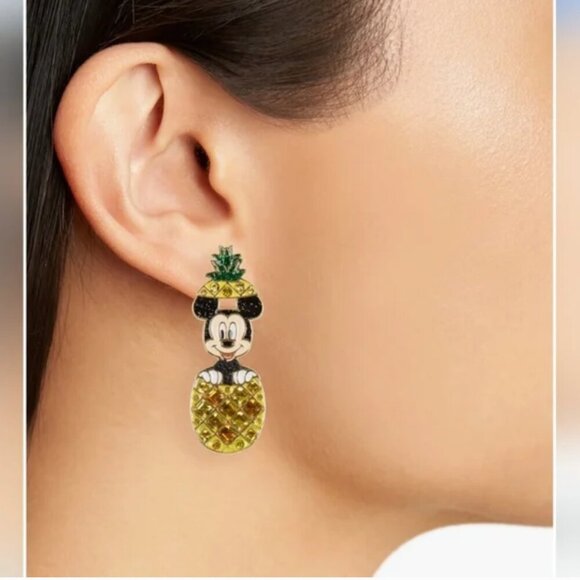 Disney x Baublebar Mickey Pineapple Earrings NWT - Picture 2 of 5